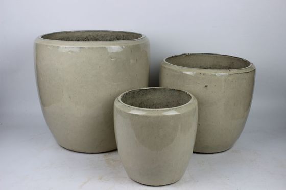 হাতে তৈরি সিরামিক গ্লাসড পাত্র আউটডোর 9.5&quot; 12&quot; 15&quot;